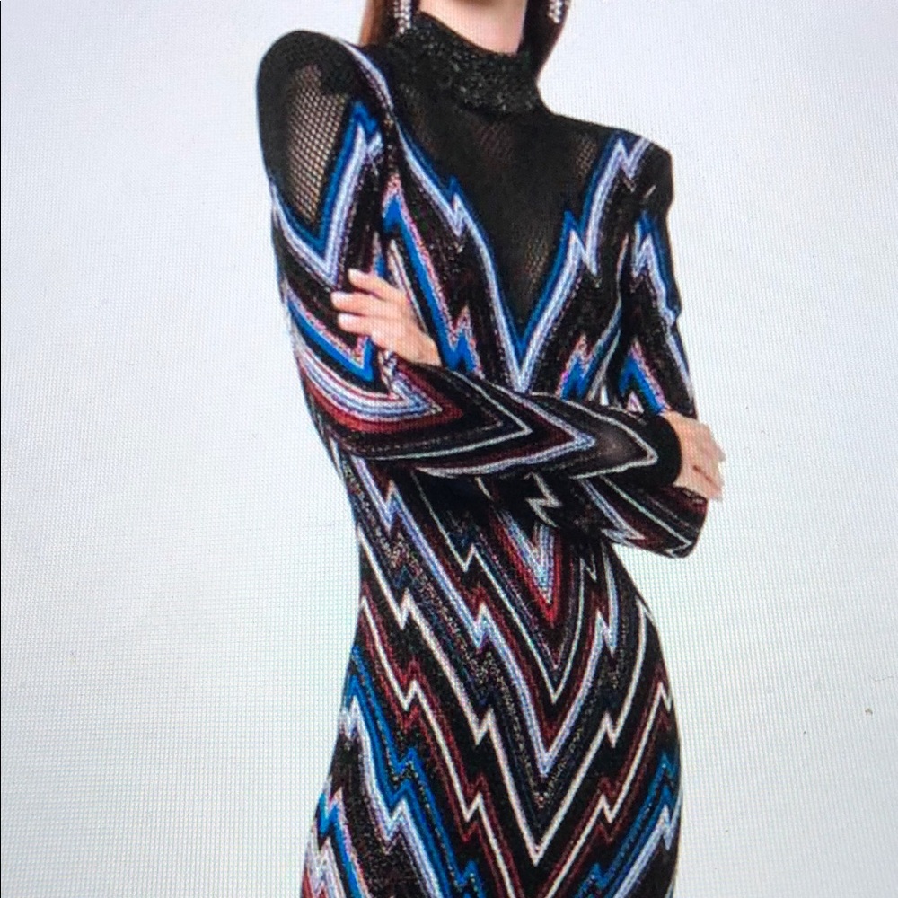 A rare Balmain Metallic Jacquard Dress